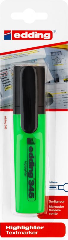 Textmarker edding 345 highlighter, nachfüllbar, grün