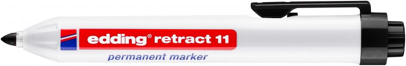 Permanentmarker edding retract 11, nachfüllb., Druckmechanik, 1,5-3 mm, schwarz