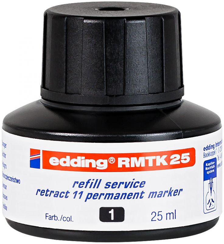 Nachfülltinte edding RMTK 25, f.edding Perm.m.retract 11, 25 ml, schwarz