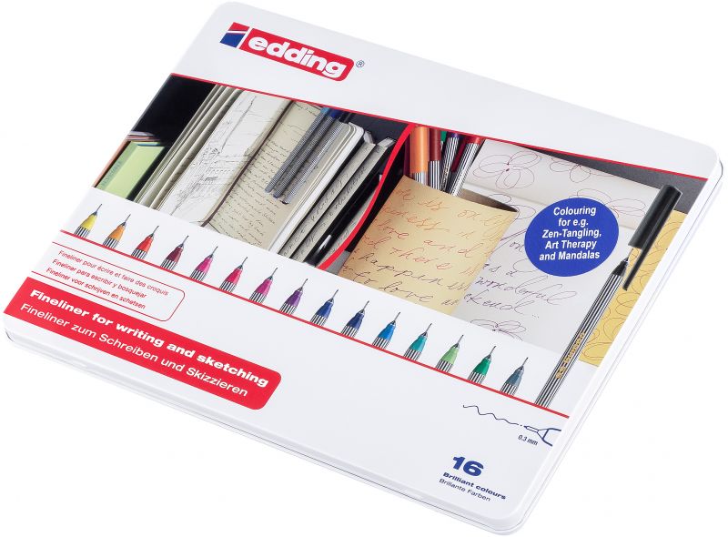 Fineliner edding 55 finepen,0,3 mm, sortiert