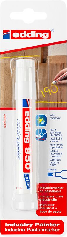 Spezialmarker edding 950 Industrie Painter Org.&Beschriften zu Hause,10 mm, weiß