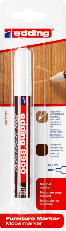 Spezialmarker edding 8900 Möbelmarker Rep.&Pflegen zu Hause, 1,5-2mm,Mahagoni h.