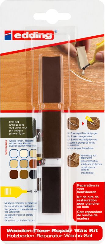 Holzboden-Reparaturwachs-Set 8902 Reparieren und Pflegen zu Hause, kolonial