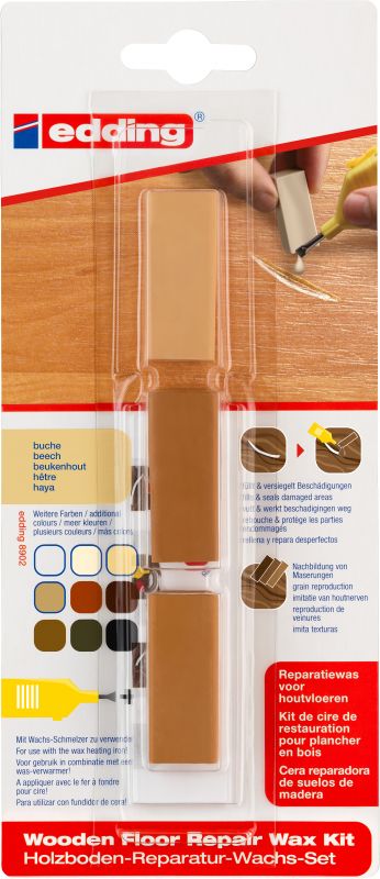 Holzboden-Reparaturwachs-Set 8902 Reparieren und Pflegen zu Hause, buche