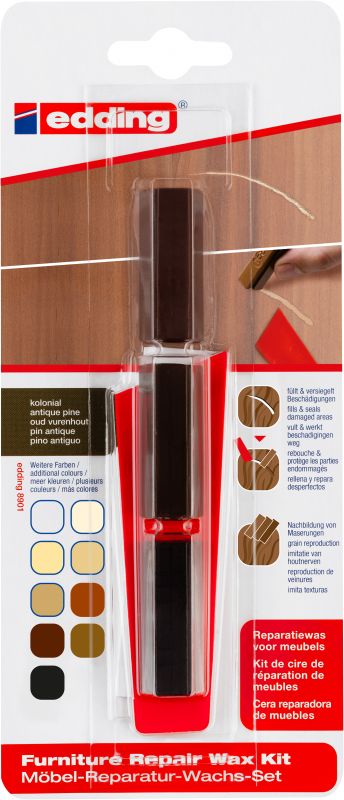 Möbel-Reparaturwachs-Set 8901 Reparieren und Pflegen zu Hause, kolonial