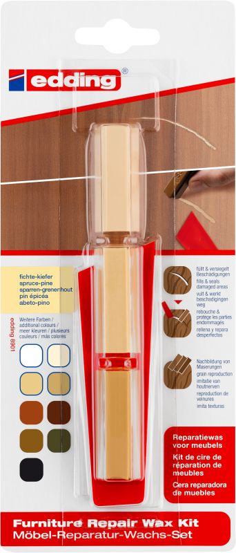Möbel-Reparaturwachs-Set 8901 Reparieren und Pflegen zu Hause, fichte-kiefer
