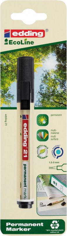 Permanentmarker 21 EcoLine, nachfüllbar, 1,5 - 3 mm, Schwarz