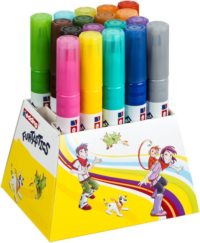 Fasermaler Filzstifte e-14 18er Set FUNTASTIC, ca. 3 mm