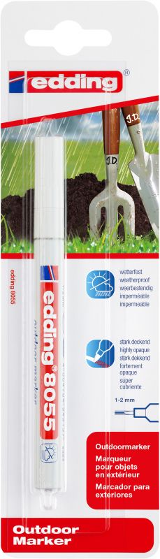Lackmarker Outdoor marker 8055 Organisieren & Beschriften zu Hause, 1-2 mm, weiß