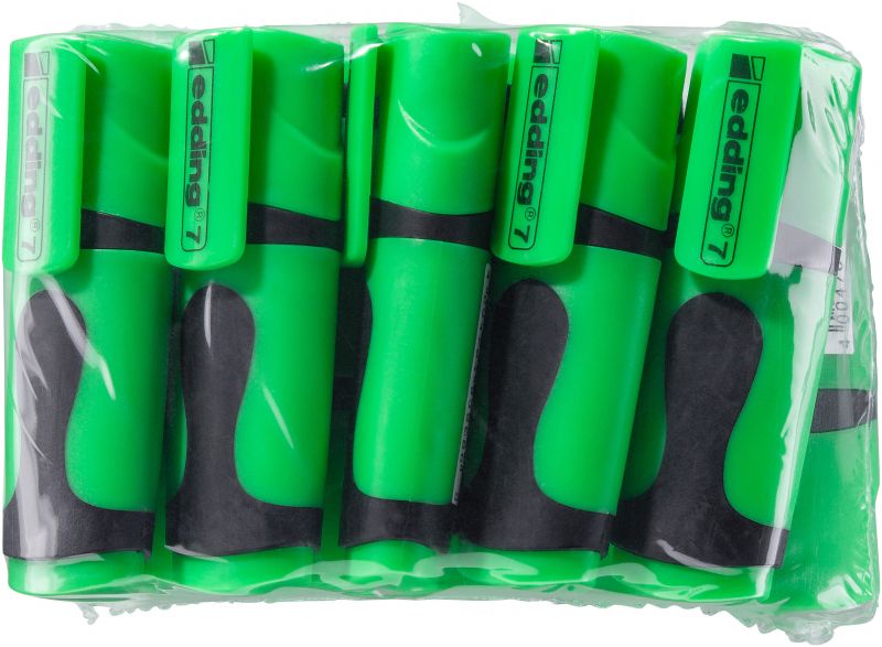 Textmarker edding 7 mini highlighter, 1-3 mm, 10er Polybeutel in neongrün