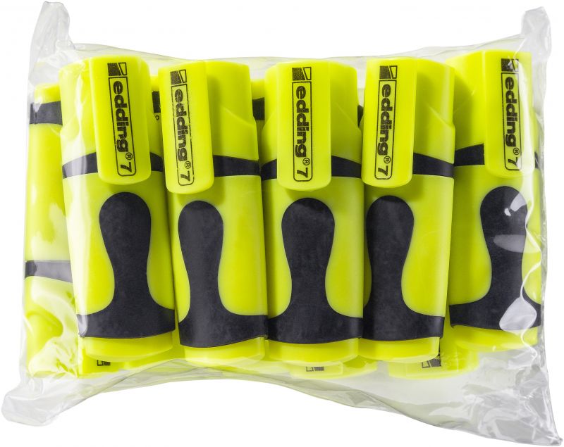 Textmarker edding 7 mini highlighter, 1-3 mm, 10er Polybeutel in neongelb