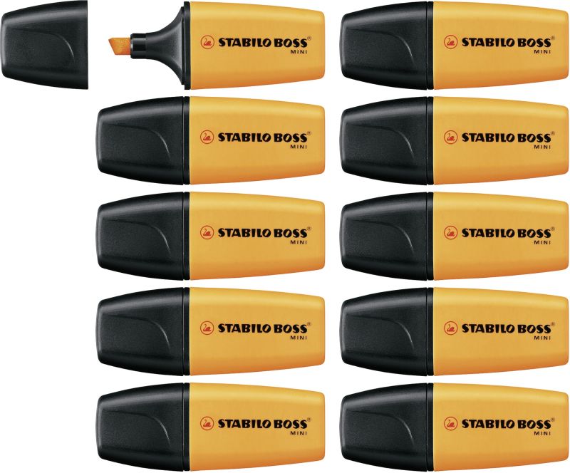 Textmarker - STABILO BOSS MINI - 10er Pack - orange
