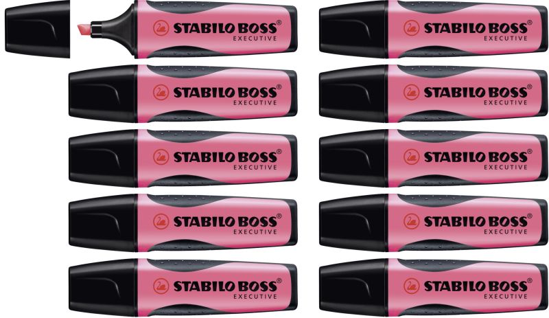 Premium-Textmarker - STABILO BOSS EXECUTIVE - 10er Pack - pink