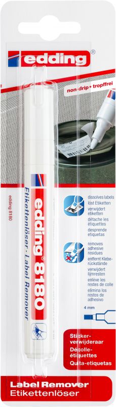 Etikettenlöser-Marker 8180, Stabile Spitze: 4mm, Fabe: farblos