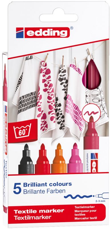 Textilmarker edding 4500 creative, 2-3 mm, sortiert