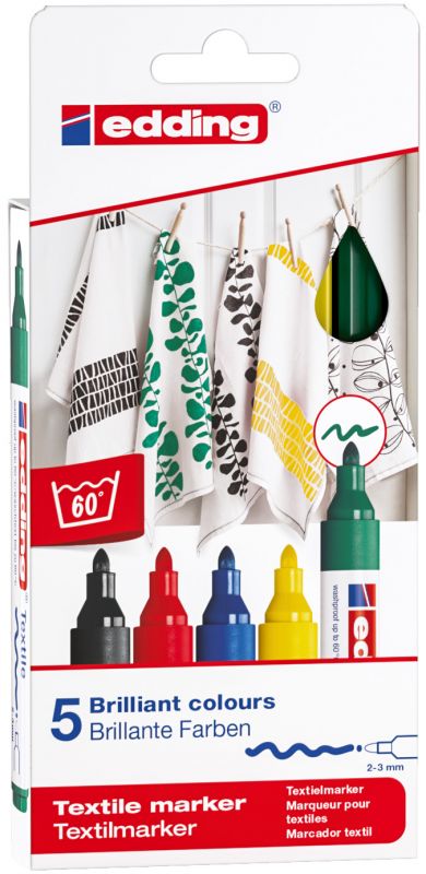 Textilmarker edding 4500 creative, 2-3 mm, sortiert