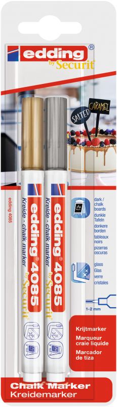 Kreidemarker 4085, 1 - 2 mm, gold und silber