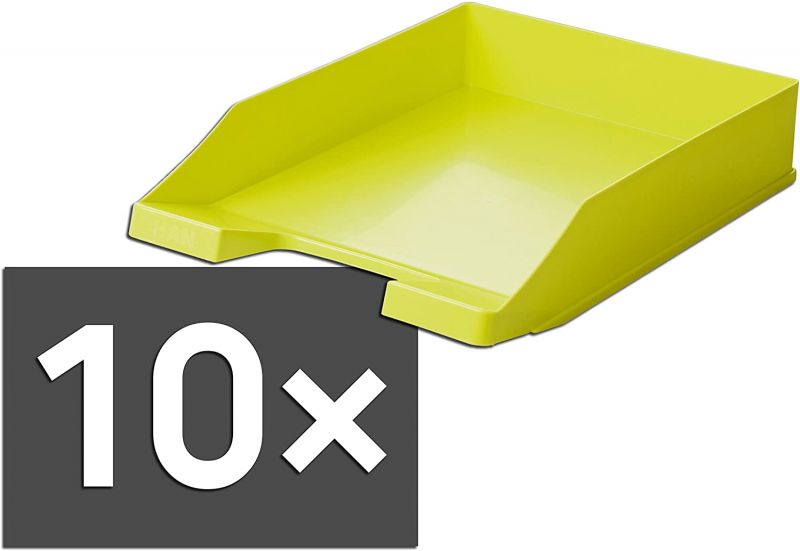 10er Pack Briefablage KLASSIK, hellgrün DIN A4/C4, stapelbar, stabil