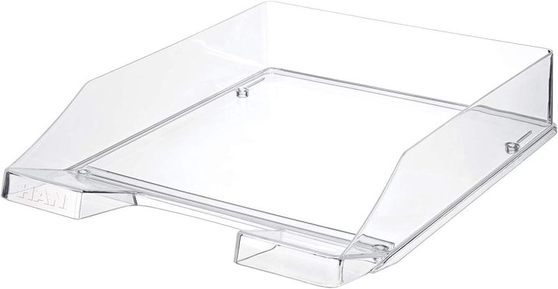 HAN Briefablage KLASSIK TRANSPARENT, 6 STÜCK, moderne, transparente und stapelbare Ablage im frischen Design bis Format A4/C4, 1026-X-23, transparent-glasklar,