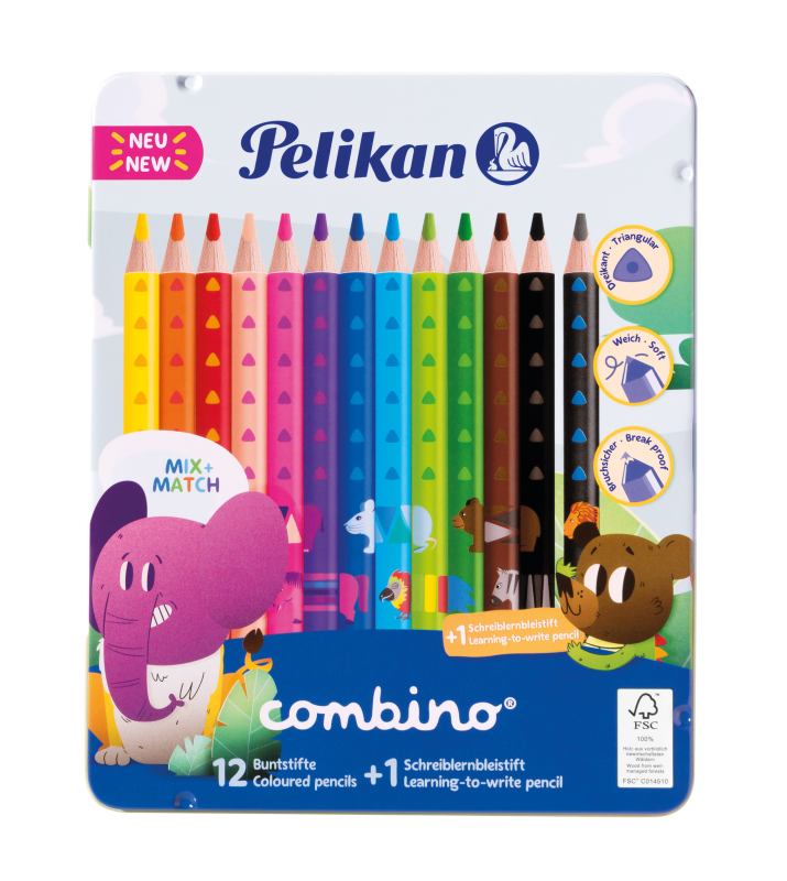 Set Combino 12+1 Bunt./Bleist. im Metalletui