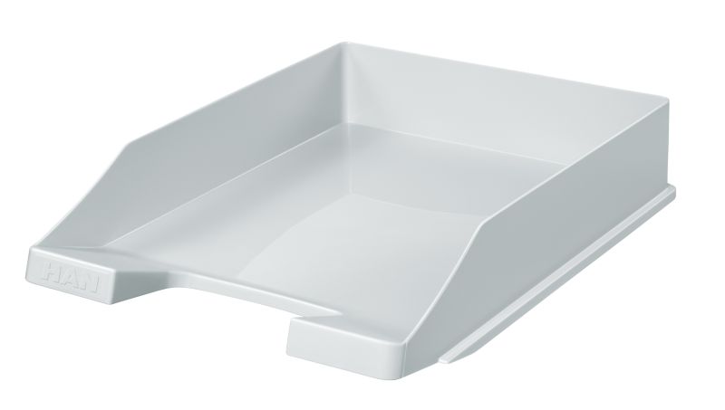 HAN 1027 Briefablage KLASSIK, DIN A4/C4, stapelbar, stabil, modern (lichtgrau / 100er Pack)