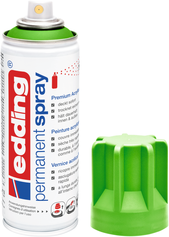 edding 5200 Permanentspray Premium Acryllack gelbgrün matt RAL 6018