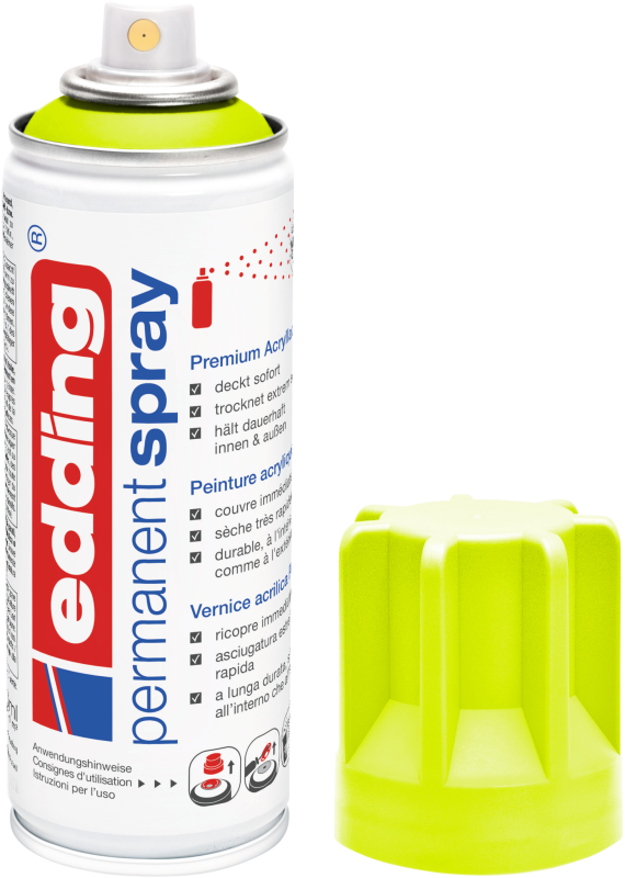 edding 5200 Permanentspray Premium Acryllack neongelb matt