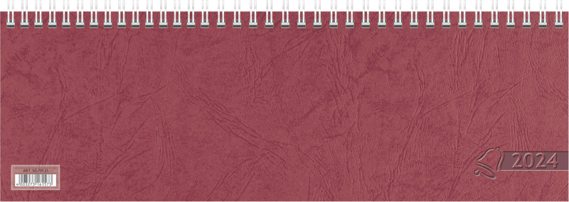 Glocken Wochenkalender 2025 1 Seite = 1 Woche Blattgröße 29,7 x 10,5 cm rot