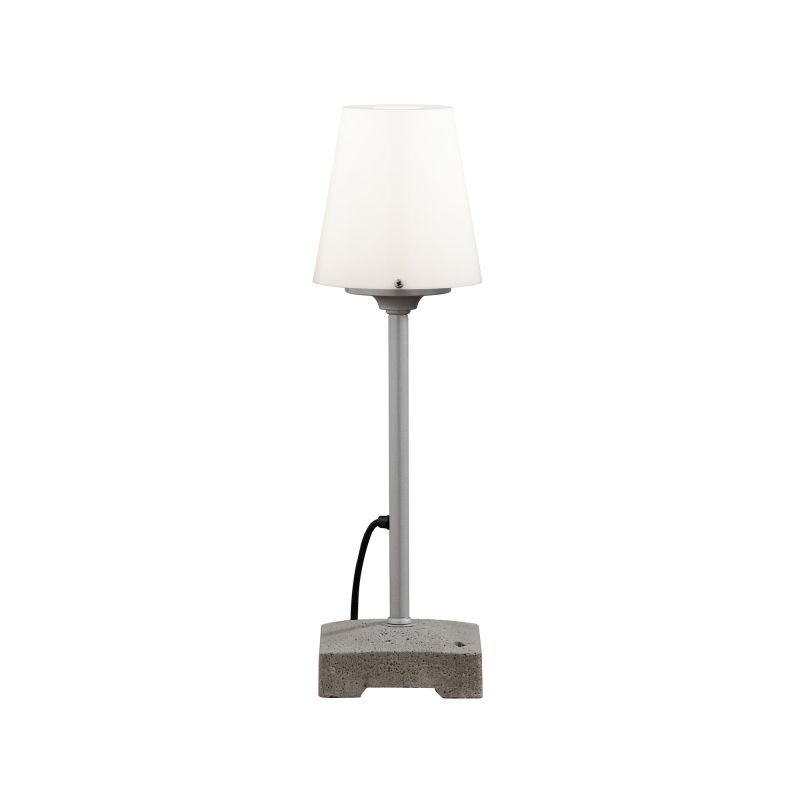Konstsmide Lucca 453-300 Lounge Leuchte/Wegeleuchte B: 18cm T: 18cm H: 59cm 60W IP44 lackiertes Aluminium grau