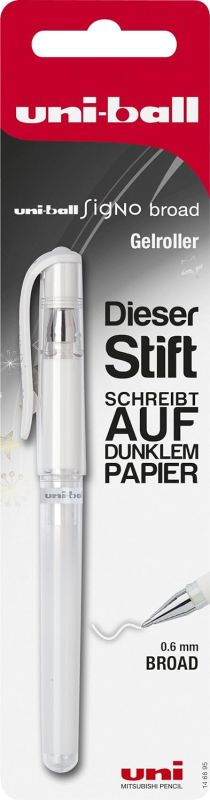 uni-ball 146895 - Gelroller Signo UM-153, Spitze: 0,6 mm, weiß, 1 Stück