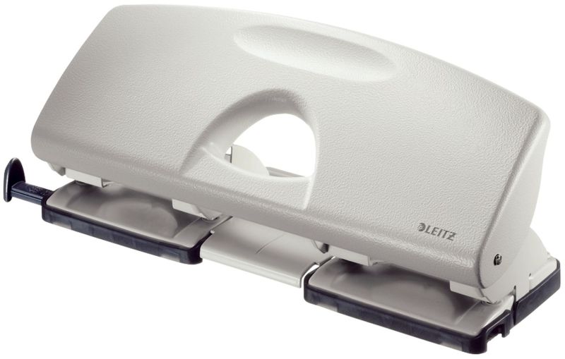 Leitz 5012 Doppellocher - 25 Blatt, mit Anschlagschiene, grau