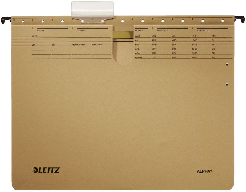 Leitz 1914 Hängehefter ALPHA® - kfm. Heftung, Natron-Karton, naturbraun