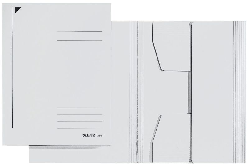 Leitz 3924 Jurismappe - A4, Pendarec-Karton 430g, weiß