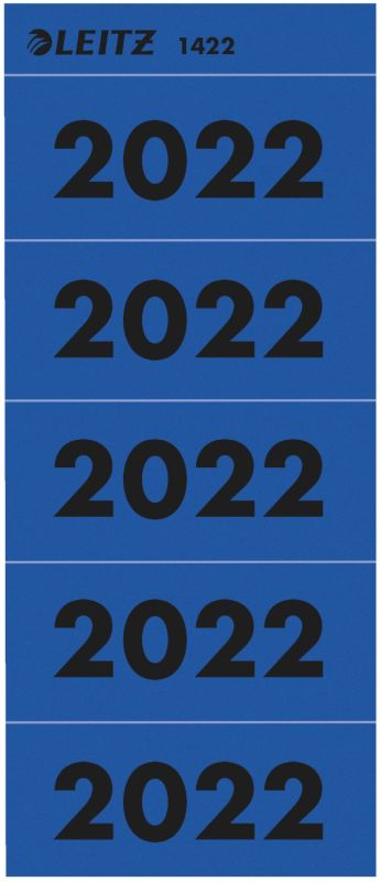 Leitz 1422 Inhaltsschild 2022 - selbstklebend, 100 Stück, blau