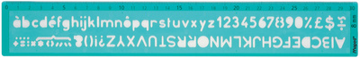 Maped Schriftschablone, Schrifthöhe: 8 mm, grün-transparent