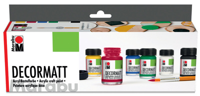 Marabu Acrylfarbe Decormatt, Starter Set