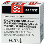 LEITZ Jahressignal Orgacolor 20, auf Streifen, weiß