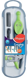 Maped Zirkelkasten Graphic 360 Grad, mit Adapterring