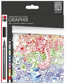Marabu Fineliner COLOUR GRAPHIX, DOODLE SUPREME, 12er