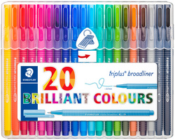 STAEDTLER Fineliner triplus broadliner BRILLIANT COLOURS