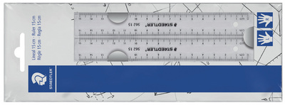 STAEDTLER Flachlineal, 300 mm, aus Kunststoff, transparent