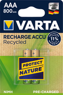 VARTA NiMH Akku RECHARGE ACCU Recycled, Micro AAA, 800 mAh