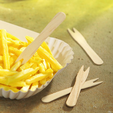 PAPSTAR Pommes-Frites-Gabeln pure, Länge: 121 mm