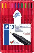 STAEDTLER Fineliner triplus permanent, 10er Etui