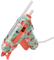 WESTCOTT Mini-Heißklebepistole Floral mit Non-Stick Düse
