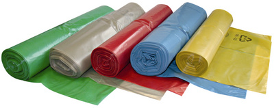 HYGOSTAR Müllsäcke, blau, 160 Liter, aus LDPE, 60 my