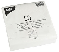 PAPSTAR Servietten, 330 x 330 mm, 2-lagig, weiß, 50er