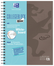 Oxford Touch European Book 4 Write & Erase, DIN A4+, braun