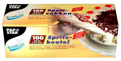 PAPSTAR LDPE-Spritzbeutel, transparent, 0,4 l