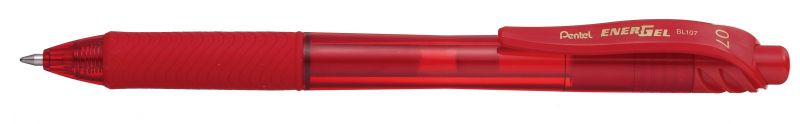 Pentel Liquid Gel-Tintenroller EnerGelX BL107, Druckmechanik, nachfüllbar, 0,35mm, Rot